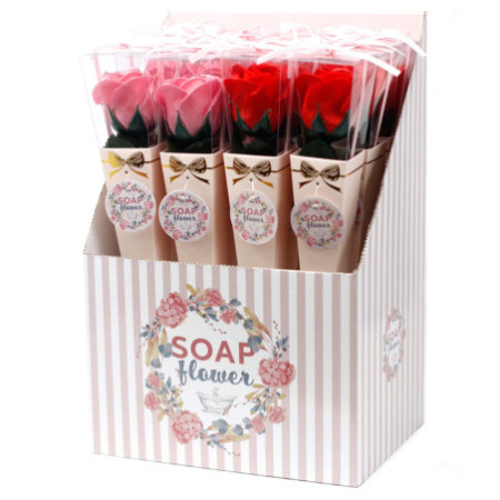 Fleur de savon prête à vendre au détail - Rose moyenne