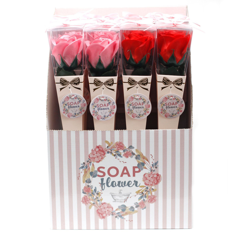 Fleur de savon prête à vendre au détail - Rose moyenne