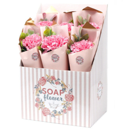 Fleur de savon prête à vendre au détail - Grand bouquet d'œillets