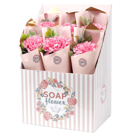 Fleur de savon prête à vendre au détail - Grand bouquet d'œillets