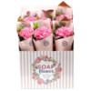 Fleur de savon prête à vendre au détail - Grand bouquet d'œillets