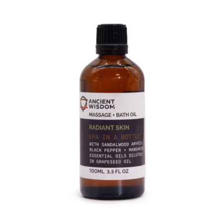 Huile de massage éclatante au bois de santal - 100 ml