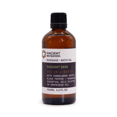 Huile de massage éclatante au bois de santal - 100 ml