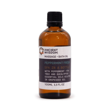Huile de massage fraîche à la menthe poivrée - 100 ml