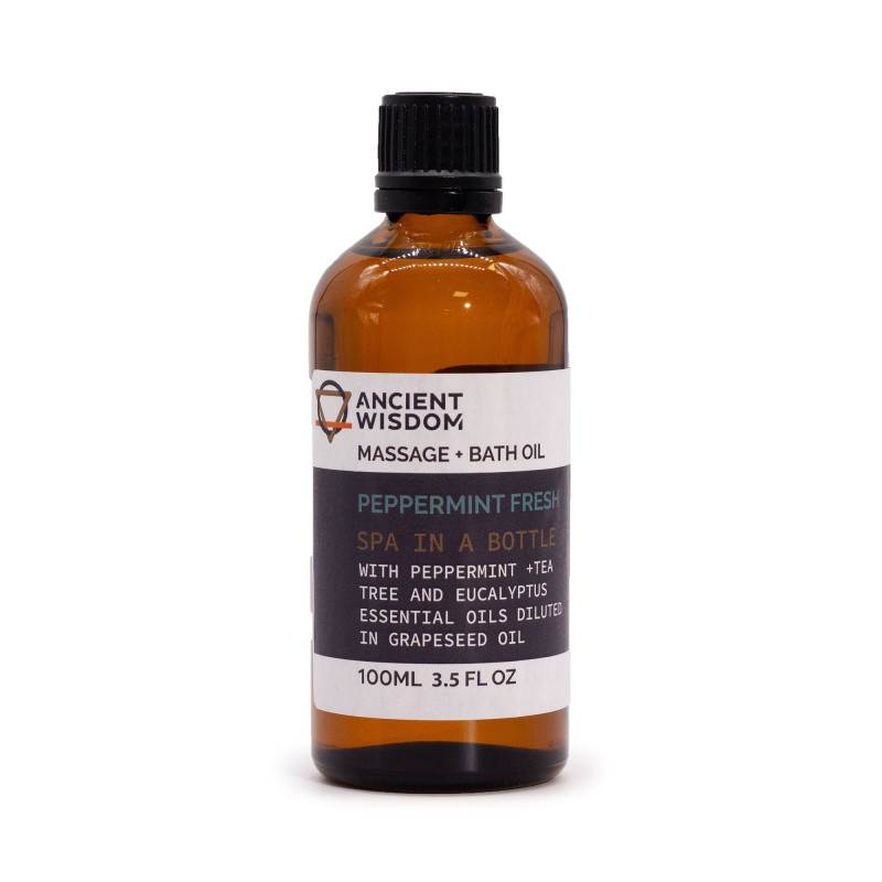 Huile de massage fraîche à la menthe poivrée - 100 ml