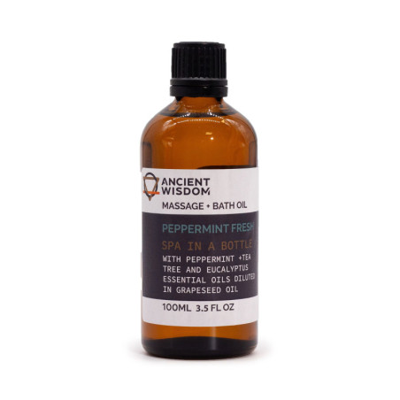 Huile de massage fraîche à la menthe poivrée - 100 ml