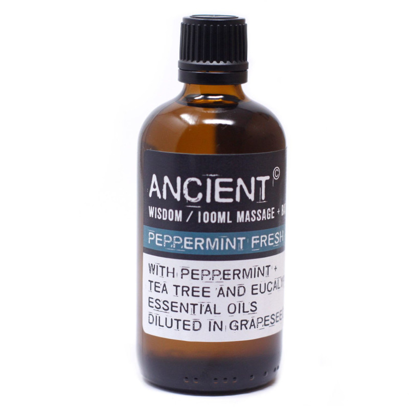 Huile de massage fraîche à la menthe poivrée - 100 ml