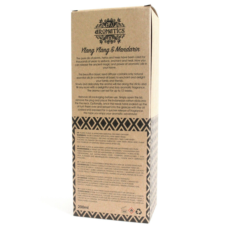 Diffuseur d'huiles essentielles d'ylang-ylang et de mandarine 200 ml
