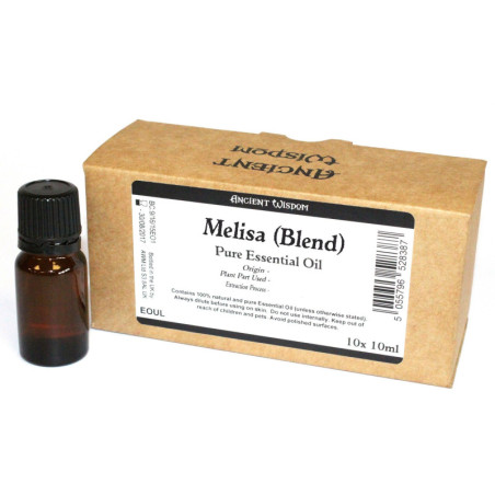 10 x 10 ml d'huile essentielle de mélisse (mélange) sans étiquette