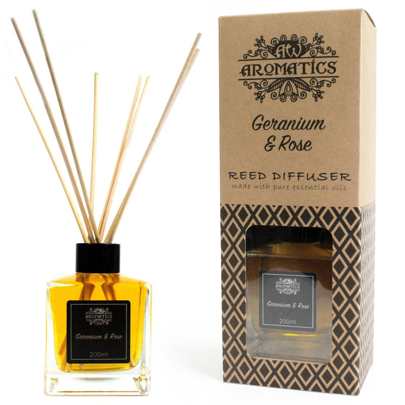 Diffuseur d'huiles essentielles de géranium et de rose 200 ml