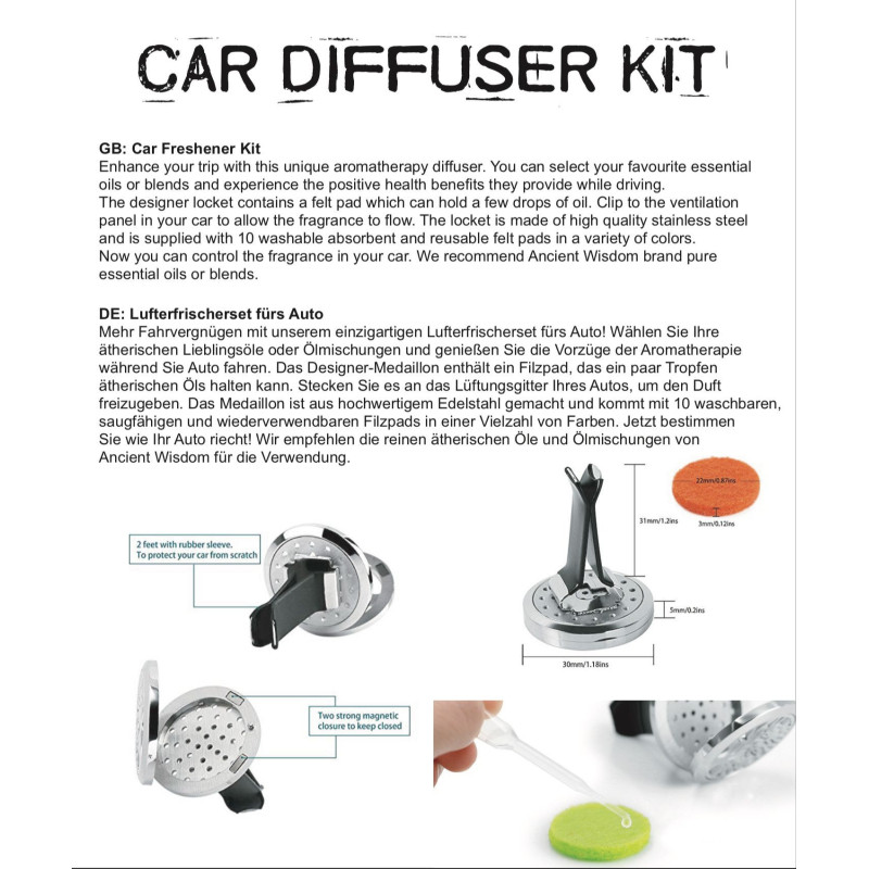 Kit diffuseur pour voiture - Ange gardien - 30 mm