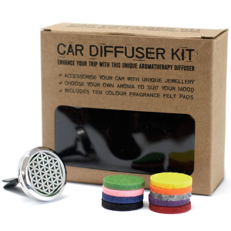 Kit diffuseur pour voiture - Fleur de vie - 30 mm