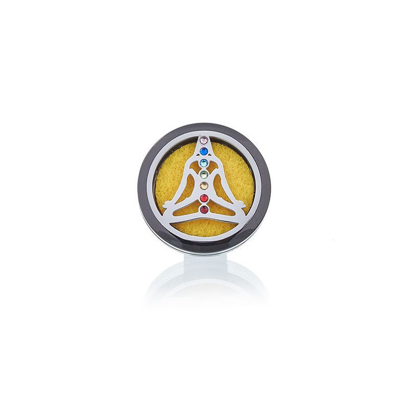 Kit diffuseur de voiture - Chakra Yoga en étain - 30 mm
