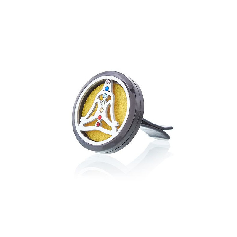 Kit diffuseur de voiture - Chakra Yoga en étain - 30 mm