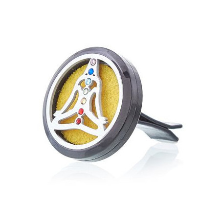 Kit diffuseur de voiture - Chakra Yoga en étain - 30 mm