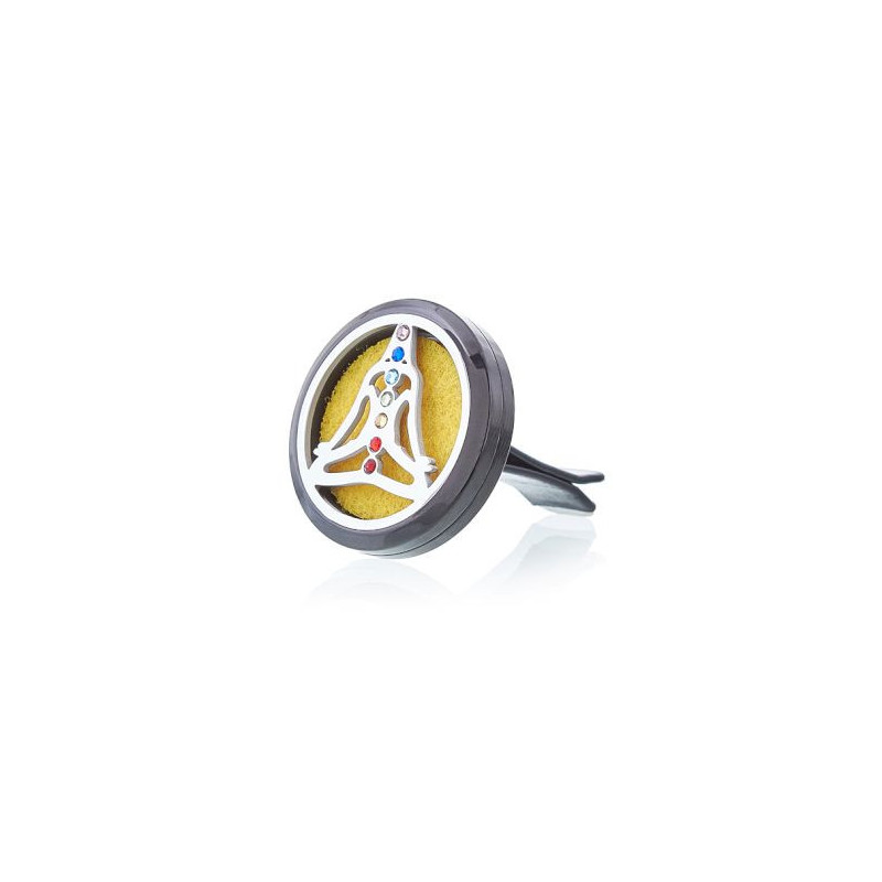 Kit diffuseur de voiture - Chakra Yoga en étain - 30 mm