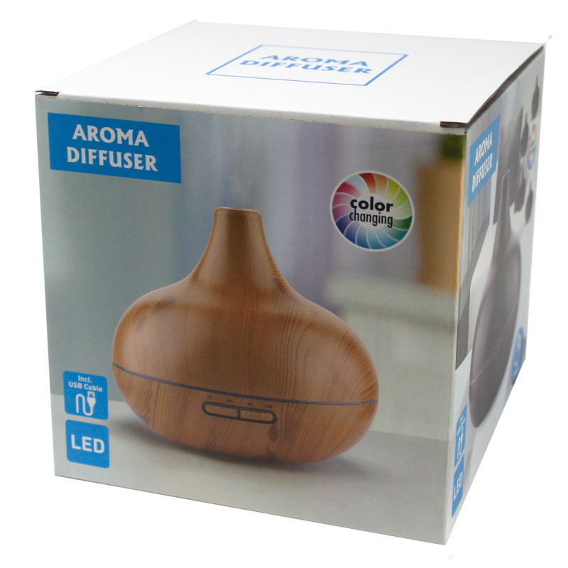 Atomiseur Santorini - Effet coquillage - USB - Changement de couleur - Minuterie