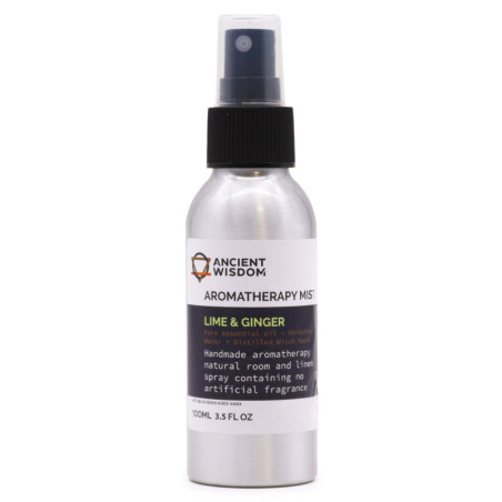 Brume d'huiles essentielles 100 ml - Citron vert et gingembre