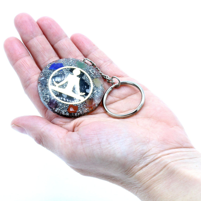 Porte-clés Orgonite Power - Bouddha Sept Chakras