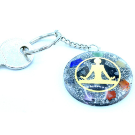 Porte-clés Orgonite Power - Bouddha Sept Chakras