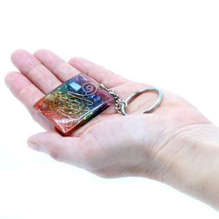 Porte-clés Orgonite Power - Home Protect Cuivre et Chakra