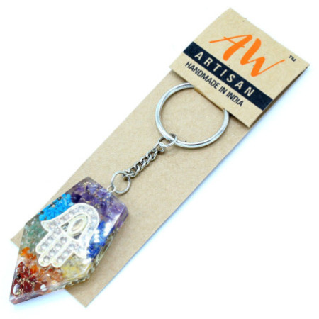 Porte-clés Orgonite Power - Chakra Hamsa