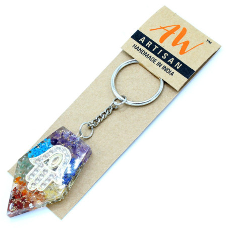 Porte-clés Orgonite Power - Chakra Hamsa