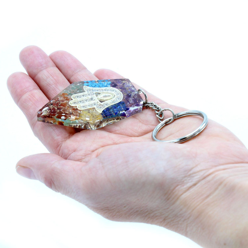 Porte-clés Orgonite Power - Chakra Hamsa