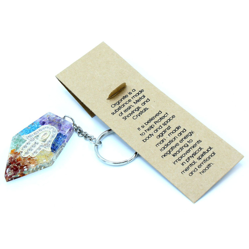 Porte-clés Orgonite Power - Chakra Hamsa