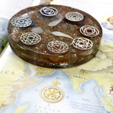 Packs d'alimentation de bureau en orgonite - Chakra de l'ange - Grand