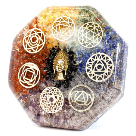 Blocs d'alimentation de bureau en orgonite - Chakra du Bouddha - Grand