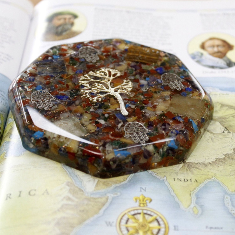 Blocs d'alimentation de bureau en orgonite - Arbre de vie - Grand