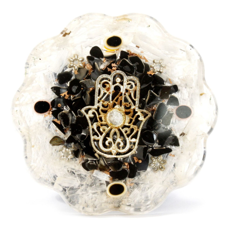 Packs d'alimentation de bureau en orgonite - Hamsa avec sellonite - Moyen