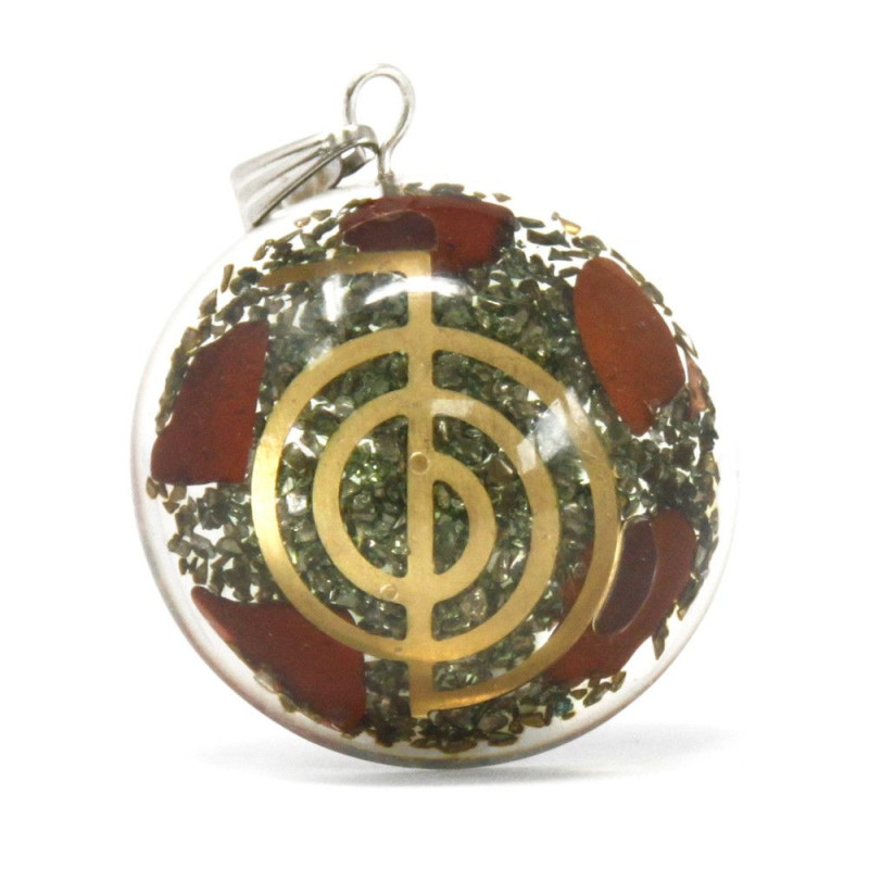 Pendentif de puissance en orgonite - Dôme de puissance symbolique
