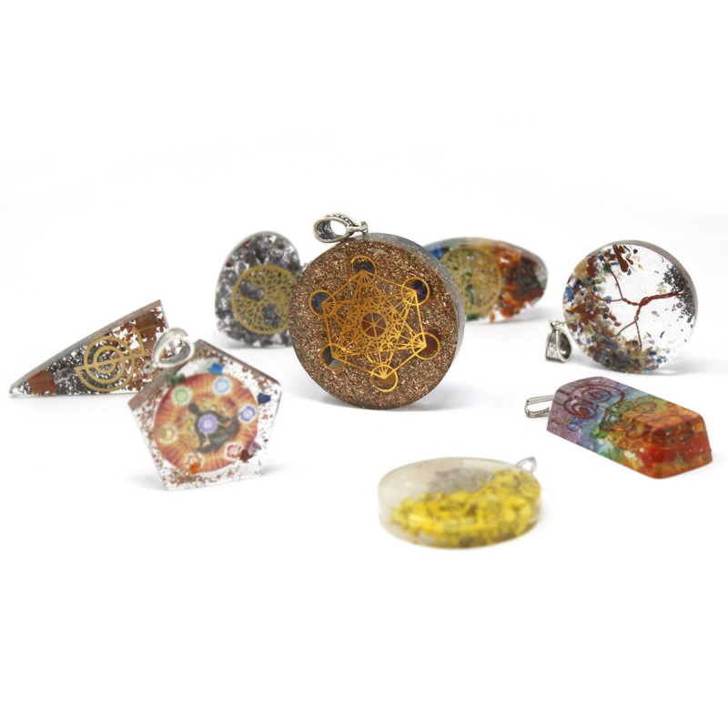 Pendentif de puissance en orgonite - Dôme de puissance symbolique