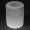 Bougeoir cylindrique en sélénite - 10 cm