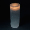 Bougeoir cylindrique en sélénite - 20 cm