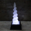 Tour en corne de licorne spirale en sélénite - 15 cm