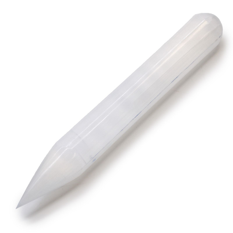 Baguette de sélénite - 16 cm (extrémité pointue)