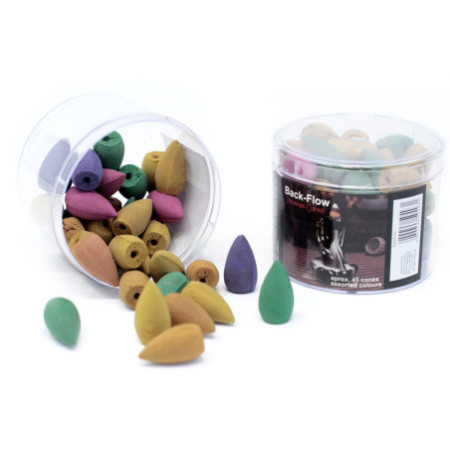 Pot de cônes d'encens à reflux assortis (environ 45)