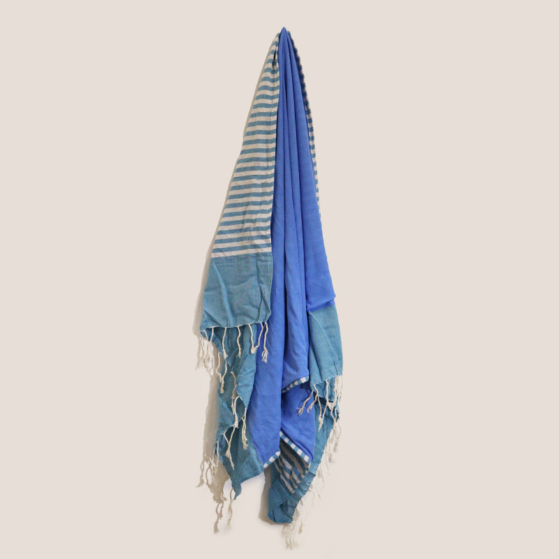 Serviette Pario en coton - 100x180 cm - Bleu ciel