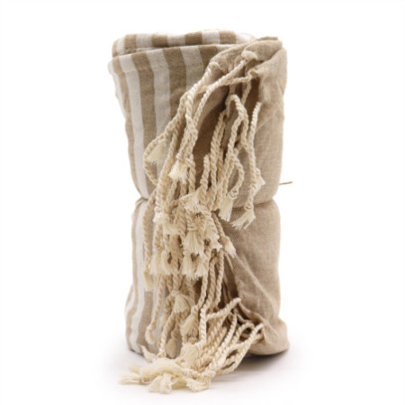 Serviette Pario en coton - 100x180 cm - Sable chaud