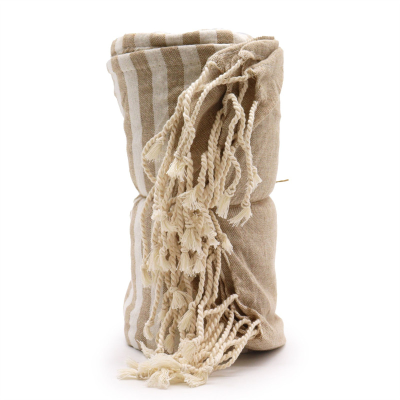Serviette Pario en coton - 100x180 cm - Sable chaud