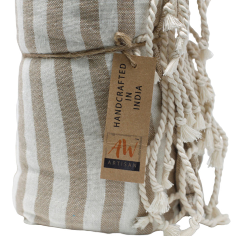 Serviette Pario en coton - 100x180 cm - Sable chaud