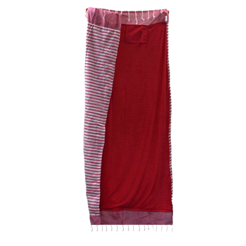 Serviette Pario en coton - 100x180 cm - Rose vif
