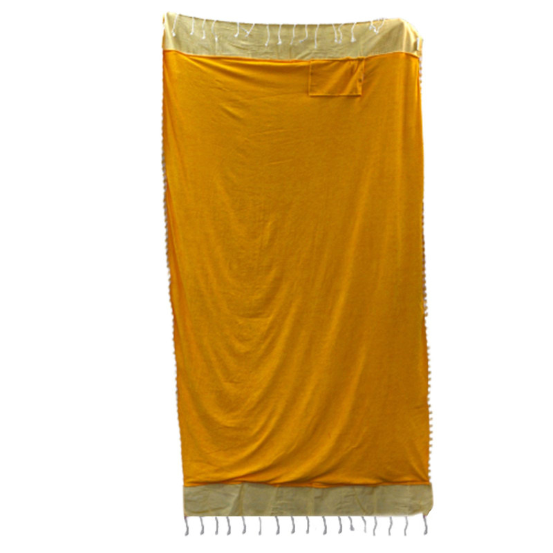 Serviette Pario en coton - 100x180 cm - Jaune soleil