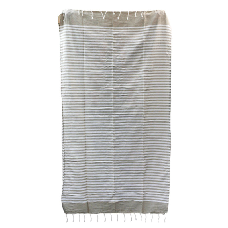 Plaid Pario en coton - 100x180 cm - Sable chaud