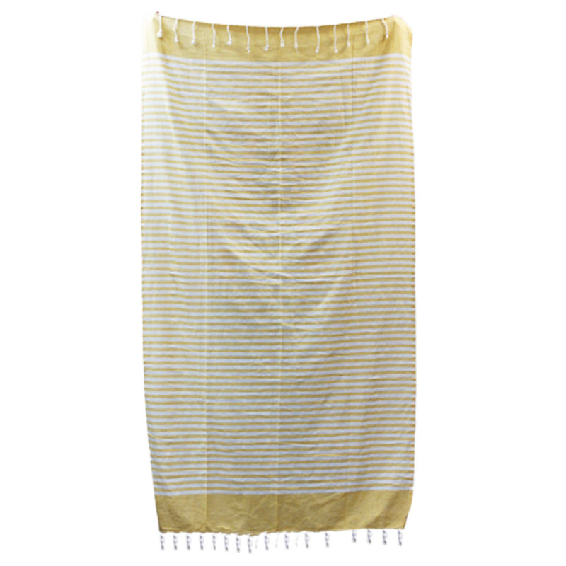 Jeté Pario en coton - 100x180 cm - Jaune soleil