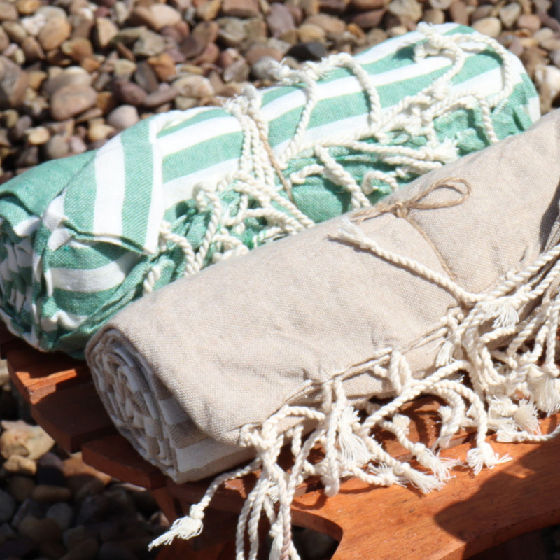 Plaid Pario en coton - 100x180 cm - Picnick Green