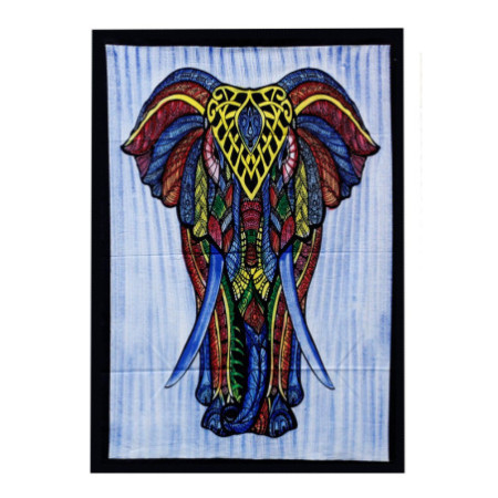 Décoration murale en coton brossé à la main - Éléphant